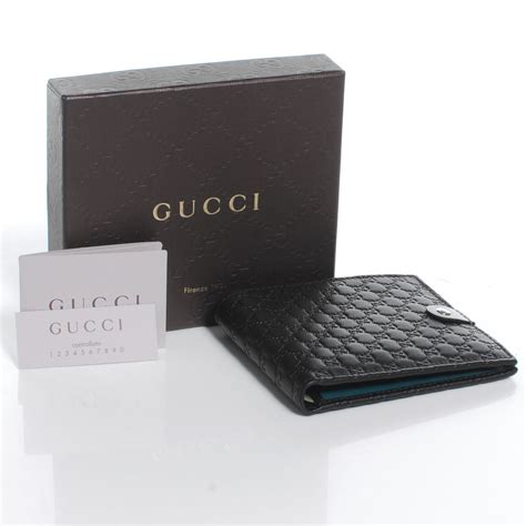 gucci mens black leather guccissima embossed bifold wallet|gucci wallet men tiger.